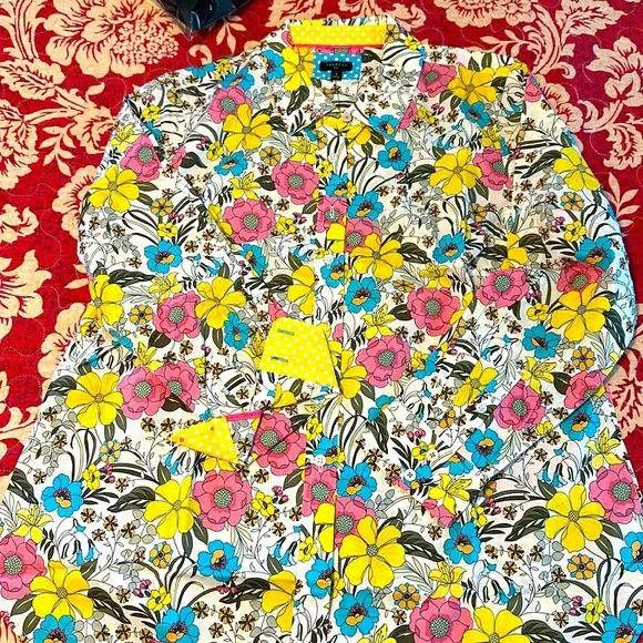 NWT Talbots Flower Print Shirt - Picture 1 of 7